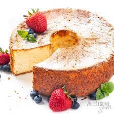 Angel Food Cake Made With Almond Flour gambar png
