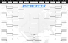March Madness Tournament Bracket Empty Competition Grid Template