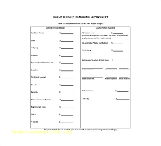 Event Planning Worksheet Template Party Planning Budget Template 6