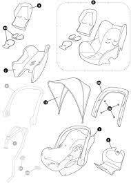 Maxi Cosi Cabrio Seat In Various Parts