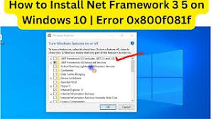 install net framework 3 5 on windows