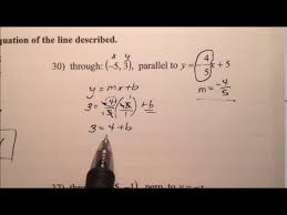 Writing Linear Equations Of Parallel