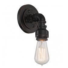 Industrial Bronze Finish 1 Light Wall Sconce Fixture Edison Bulbs Nostalgicbulbs Com
