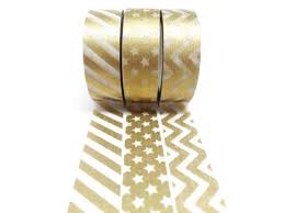 Gold Chevron Gold Stars Gold Stripes Washi Tape Set of 3 | Etsy | Gold  chevron, Gold stars, Gold stripes