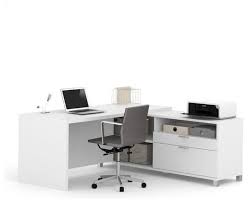 Desk tops and back panels offer contrast, with beautifully patterned veneers, while the black metal hardware and accents complete the design. In Stock Modern Premium L Shaped Desk White Contemporary Desks And Hutches By Homesquare Houzz