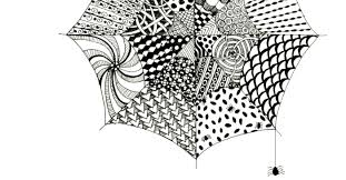 The first step is to make an outline. Easy Zentangle For Kids And Adults With Spiderwebs