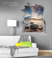 Hole In The Wall 3d Effect Wall Sticker
