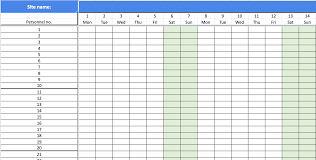 shift roster excel template how to set