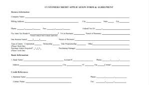9 Sample Business Credit Application Forms Trade Credit
