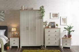 4 piece modern classic wood bedroom set home furniture bedroom. Lancaster 4 Piece Bedroom Wardrobe Set In Cream Colour Shop Designersofa4u