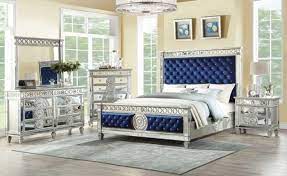 acme furniture varian blue velvet