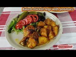 baked en legs with potatoes easy