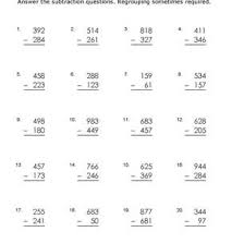 Subtraction minus 17 worksheets (pdf). 3 Digit Subtraction Worksheets Some Regrouping