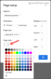 doent background color in google docs