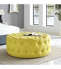 Yellow Fabric All Over On Tufted
