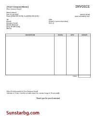 Blank Invoice Template Sample Images Meetwithlisa Info
