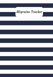 Migraine Tracker A Cute Blue Striped Themed Daily Headache