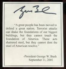George W Bush Quotes On 9 11. QuotesGram via Relatably.com