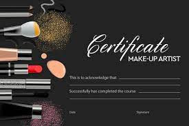 certificate makeup vector