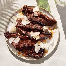 grilled short ribs with pickled daikon