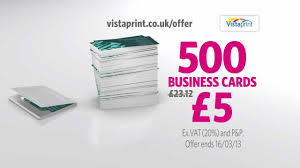 vistaprint tv advert business cards