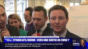 Réunion entre les syndicats et Élisabeth Borne: selon Clément Beaune,  "l'ordre du jour sera très large" - Vidéo Dailymotion