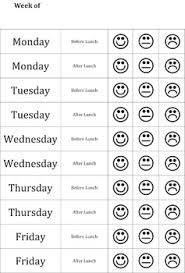Behavior Chart Smiley Face Worksheets Teaching Resources Tpt