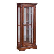 Transitional Solid Wood Curio Cabinet