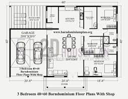 open concept 40x60 barndominium floor