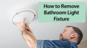 remove bathroom light fixture