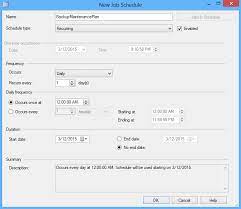 how to schedule a sql server backup