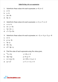 Substitution Worksheet Algebra