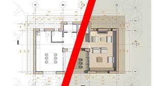 rendered 2d floor plans in revit