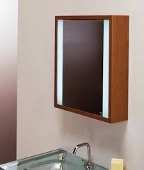 Wooden Illuminated Bathroom Mirror Cabinet
