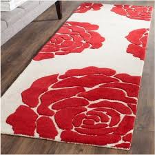 rose design hand tufted woolen carpet