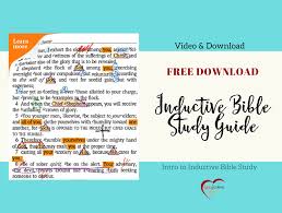 Blog Inductive Bible Study Guide Free Download In His Word