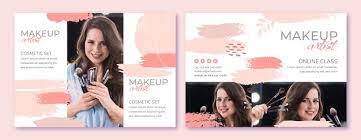 makeup artist template free vectors