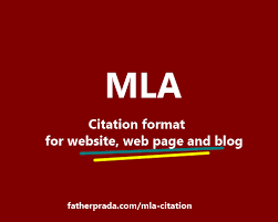 Mla Citation Format For Website Web Page And Blog Fatherprada