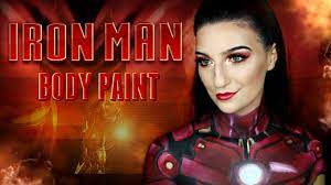 iron man makeup tutorial body paint