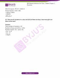 RD Sharma Solutions for Class 7 Maths Chapter 2 - Fractions - Download free  PDF
