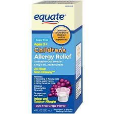 Equate Childrens Allergy Relief Grape Flavor Sugar Free