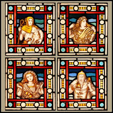 Antique Stained Glass Panels