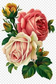 Vintage Rose Clip Art, Vintage Rose Decoupage - Vintage Roses Clip Art -  Free Transparent PNG Clipart Images Download