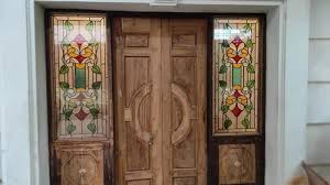 Hinged Designs Stained Glass Door For