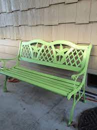 Lime Green Bench Outdoor Paint
