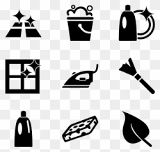 Cleaning and hygiene equipment icons in black and white stock #23993852. Free Png Cleaning Supplies Clip Art Download Pinclipart