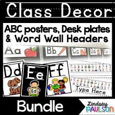 Alphabet Posters Word Wall And Desk Plates