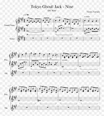 Do you have sheet music for this piano cover? Nine Sheet Music Composed By Yutaka Yamada 1 Of Tokyo Ghoul Nine Piano Sheet Clipart 865541 Pikpng