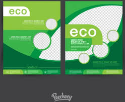 Simple Eco Brochures With Transparent Segments Free Vector In Adobe