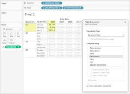 Table Calculation Types Tableau